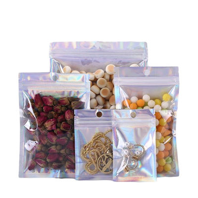 Il di alluminio a chiusura lampo olografico brillante del sacchetto della borsa di imballaggio per alimenti di Mylar ha metallizzato