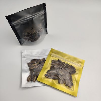 Sacchetto di alluminio d'argento della borsa di imballaggio per alimenti di CPP di chiaro AL del fondo piatto con lo zip risigillabile