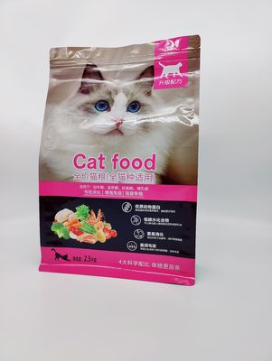Matte Finishing Animal Feed Packaging insacca 2.5-8 Mil Thick Cat Food Packaging