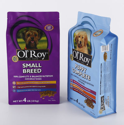 Borse d'imballaggio 250g 500g dell'alimento per animali domestici della chiusura lampo della cima del fondo piatto di rotocalcografia