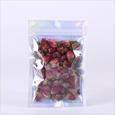 Il di alluminio a chiusura lampo olografico brillante del sacchetto della borsa di imballaggio per alimenti di Mylar ha metallizzato