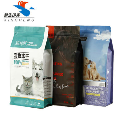 Il cibo per cani di plastica su misura di Cat Food Bag VMPET del fondo piatto che imballa il MOPP ha laminato
