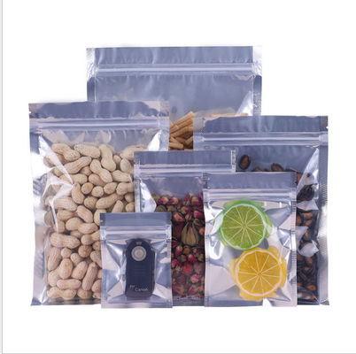 Sacchetto risigillabile metallizzato chiaro Front Moisture Proof della borsa di imballaggio di plastica della stagnola