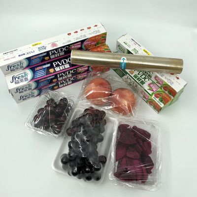 Pellicola trasparente d'imballaggio trasparente dei CLORURI DI POLIVINILIDENE per frutta di verdure di refrigerazione