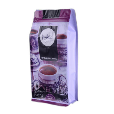 sacchetto d'imballaggio a chiusura lampo della borsa di carta kraft del fondo piatto di 90*185mm per caffè