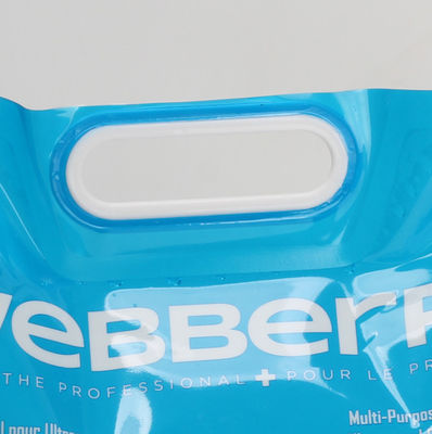 I sacchetti su ordinazione blu 4L 5L della bevanda grandi stanno sui sacchetti per i liquidi