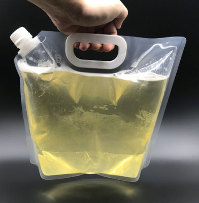 borse d'imballaggio del sacchetto del liquido trasparente della birra di 3L 5L 6L con la maniglia del becco