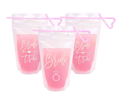 Il partito mette in mostra il sacchetto d'imballaggio liquido della bevanda di Use16OZ con Straw Handle