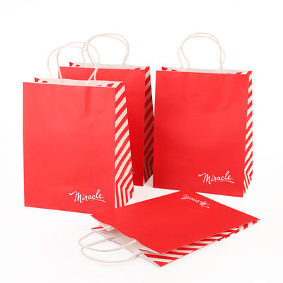 Il regalo della carta di Kraft Carry Bags Drawstring Custom Printed insacca 150g