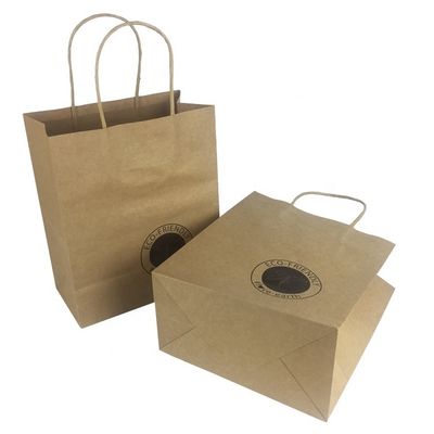 Lo SGS Flexo ha stampato i sacchetti della spesa di trasporto di Brown Kraft con le maniglie