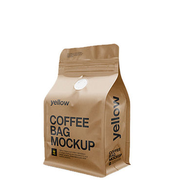 Il caffè della carta kraft del fondo piatto della prova dell'odore insacca ISO9001 200-400 micron
