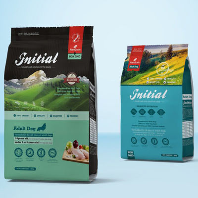 L'imballaggio risigillabile amichevole dell'alimento per animali domestici di Eco VMPET insacca il fondo piatto per l'ossequio del cane