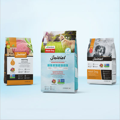 L'imballaggio risigillabile amichevole dell'alimento per animali domestici di Eco VMPET insacca il fondo piatto per l'ossequio del cane