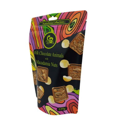 Mylar che VMPET interni stanno sull'imballaggio del cioccolato insacca la prova superiore dell'acqua della chiusura lampo