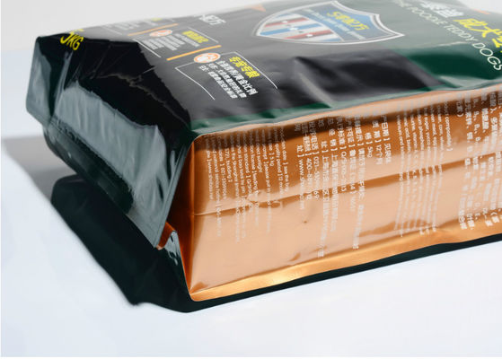 Capacità d'imballaggio di plastica delle borse 5kg 10kg dell'alimento per animali domestici dell'ossequio del cane con la serratura dello zip del cursore