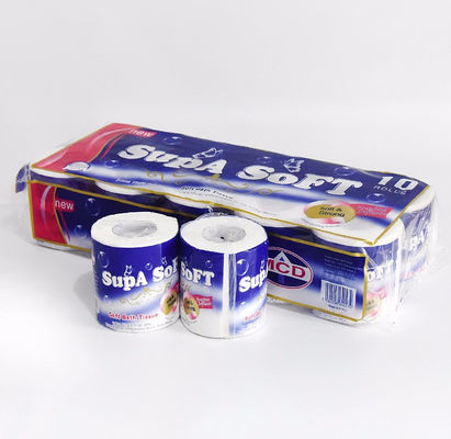 Borsa materiale 60mic 80mic di imballaggio di plastica della carta di rotolo di carta igienica del LDPE densamente