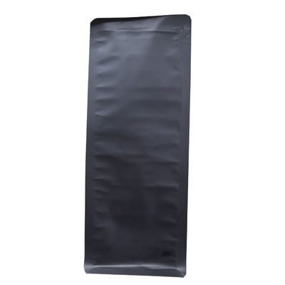 VMPET Matte Black Coffee Pouch Packaging risigillabile con il fondo piatto della valvola