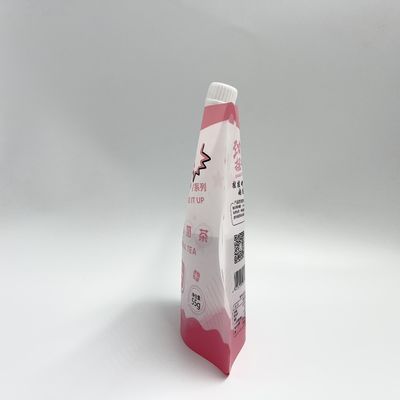 CMYK un PE Juice Pouches Plastic Liquid Pouches su ordinazione di 4 strati con l'ugello