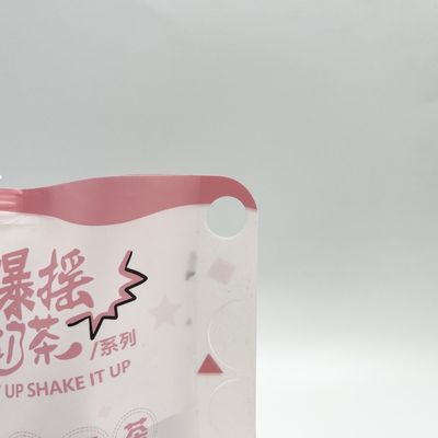 CMYK un PE Juice Pouches Plastic Liquid Pouches su ordinazione di 4 strati con l'ugello