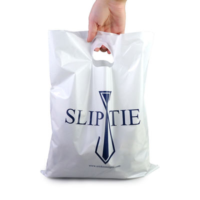 La borsa d'imballaggio della maniglia di plastica ha tagliato il sacchetto della spesa a stampo tagliente della borsa con il proprio logo