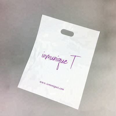 La borsa d'imballaggio della maniglia di plastica ha tagliato il sacchetto della spesa a stampo tagliente della borsa con il proprio logo