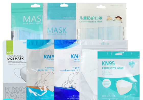 Borsa d'imballaggio di plastica eliminabile chirurgica su ordinazione 60mic della maschera di protezione N95