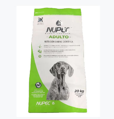 Borse d'imballaggio del grande del peso cibo per cani di rotocalcografia 20kg con la chiusura lampo del bottone dello scorrevole