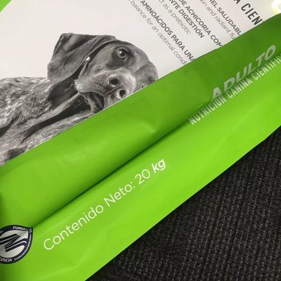 Borse d'imballaggio del grande del peso cibo per cani di rotocalcografia 20kg con la chiusura lampo del bottone dello scorrevole