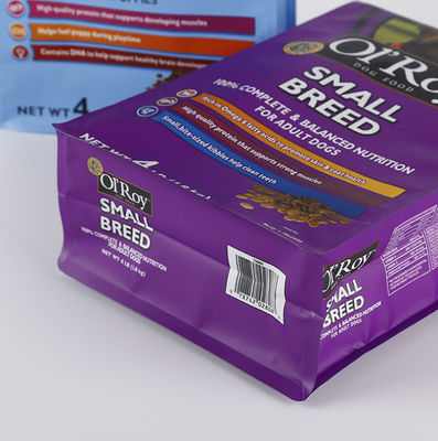 Borse d'imballaggio 250g 500g dell'alimento per animali domestici della chiusura lampo della cima del fondo piatto di rotocalcografia