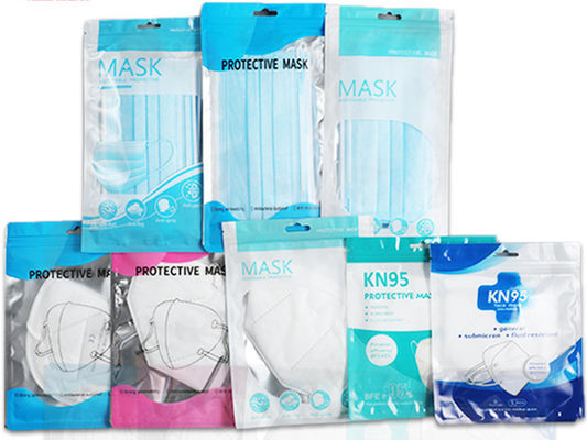 Chiaro sacchetto di plastica eliminabile della chiusura lampo della maschera di protezione riutilizzabile