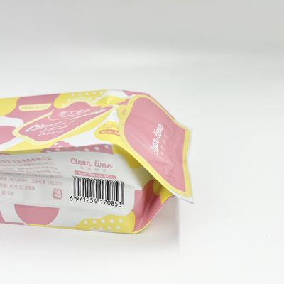 CMYK ha stampato la borsa del di alluminio del tovagliolo sanitario di signore con gli autoadesivi