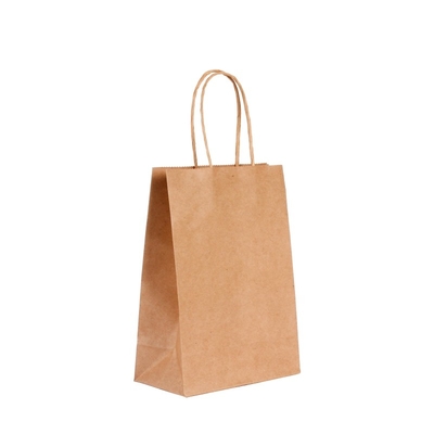Sacchetti della spesa di trasporto di incisione riciclabile che verniciano la borsa della carta kraft dell'alimento asportabile